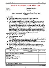 Kế hoạch dạy học Tin học 7 - Tiết 47+48, Bài 14 Tạo biểu đồ biểu diễn thông tin (2 tiết) - Năm học 2016-2017 - Nguyễn Văn Dũng